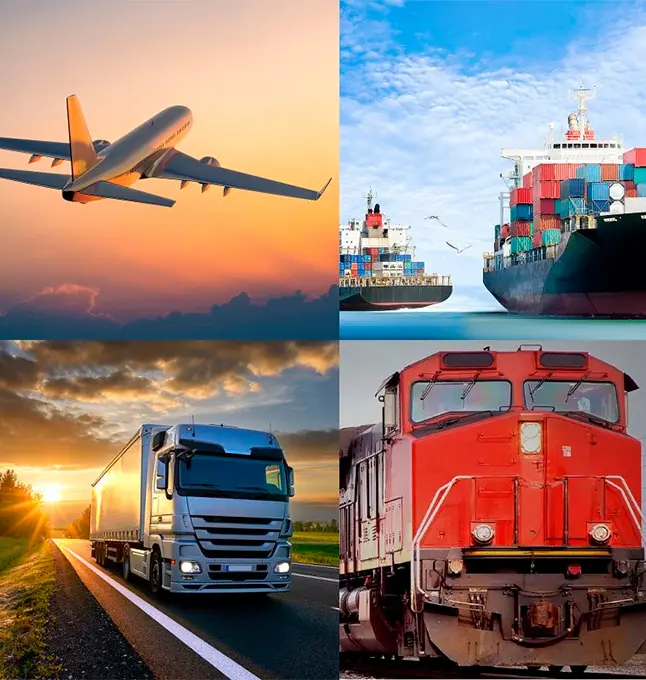 Servicio de transporte intermodal puerta a puerta logística integral para importaciones de china a perú