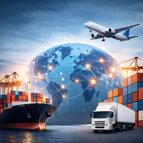 Formulario de contacto de empresa de logística internacional con transporte marítimo, aéreo y terrestre